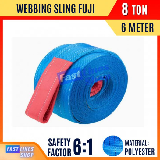 FUJI Webbing Sling Belt 8 Ton 6 Meter Tali Angkat Bahan Polyester